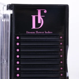 Premium Matte Dark Black Individual Cashmere Lash Extensions Long 20mm Natural Korean BC Private Label Volume Lashes