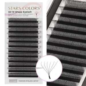 Premium Mink 3D 4D 5D 6D Pre made False Eyelash W Shape Soft and Natural Individual Lash Extension Supplies
