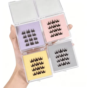 Premium PBT Material CC Curl DIY Extension Kit Beginner Friendly Natural Fluffy Cluster Eyelashes