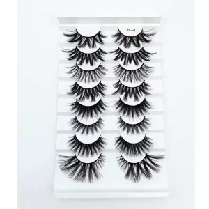 Premium Princess Shiyu Handmade Synthetic Hair False Eyelashes Cluster Volume 6D 8D Strips Reusable Cruelty Free 8 Pairs