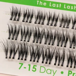 Premium Self-Adhesive No Glue Needed DIY Cluster Lash Extensions Synthetic Hair Cruelty-Free 7-10 Days Lasting Handmade Private