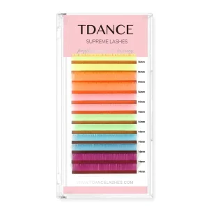 Premium Silk Fluorescent Lashes Neon Lash Extension Natural Black Glitter Shimmery Cruelty Free Eyelashes Extension