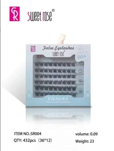 Premium Synthetic Hair Handmade False Eyelash Combo Set Black Cotton Band Natural Wispy Volume Lashes Pack Reusable Comfortable