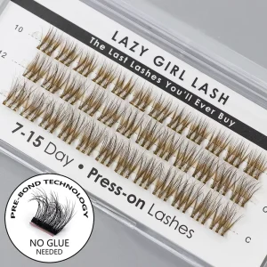 Press Bulk Brown Plant Fiber Lash Custom Logo Trays Full Strip Eyelash Extension Supplies Kit Cluster Lashes D for Fake Lashes