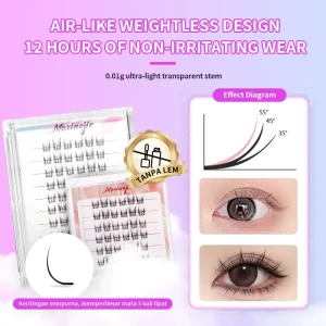 Press Diy Cluster Lashes No Glue Needed Self Adhesive Handmade Segment Pre Cut Pre Bond Eyelash Extension Cruelty Free