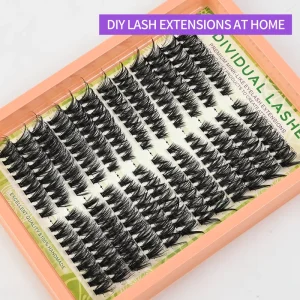 Press Diy for Cluster Lashes No Glue Needed Self Adhesive Handmade 12 Rows C/D for Pre Cut Pre Bond Eyelash