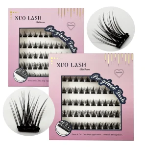 Press No Glueless Cluster Lashes Self Adhesive Diy Lashes Superfine Band Pre Cut Fluffy Pre glued DIY Segmented Lash Extension
