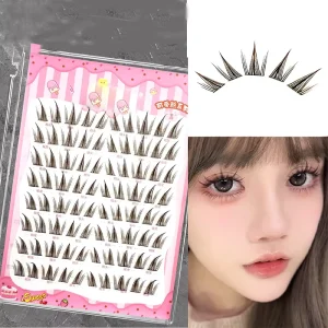 Press-On Cluster Lashes No-Glue DIY Lash Extension Kit Natural Self-Adhesive Pre-Cut Eyelash Clusters