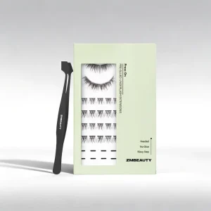 Press-On Under-Lash Extensions Allergy-Free Natural Fluffy Pre-Glued Cluster Lashes