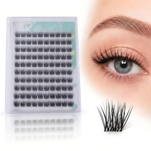 Press on Cluster Lashes No Glue Needed Self adhesive Handmade Pre cut and Pre stuck Cruelty free Reusable Lashes