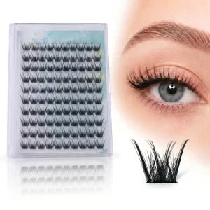 Press on Custom Eyelashes DIY logo Cluster Lashes Pre glued and Glue free Self adhesive Eyelash Supplier