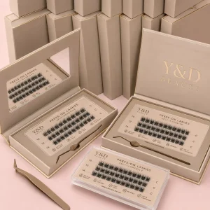 Press on Diy Lash Clusters Black Brown Self Adhesive Lash Clusters Kit With Anti adhesive Tweezers No Glue Custom Logo