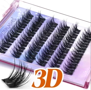 Press on Eyelashes B Curl Dcurl Fluffy Self Adhesive Cluster Fluffy 10-20 mm Lash Extension
