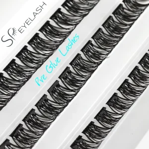 Press on Lash Cluster No Glue Need Diy Lash Kit Natural Self Adhesive Segment Pre Cut Press on Cluster Lash