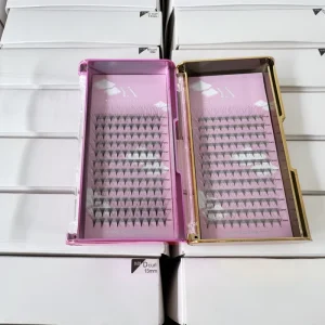Price Premium 5D Premade Fans 0.05mm CC Curl Russian Volume Lashes Weightless Matte Black Pointy Base Lash Fans