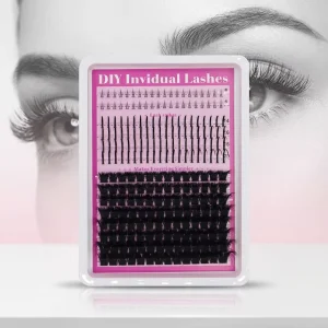 Princess Semi Hand Made Cluster Lashes Bottom Individual Mix CD Curl Natural Eyelashes Faux Mink Lash Clusters Kit