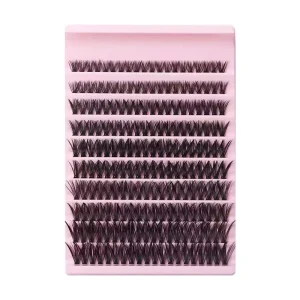 Princess Shiyu DIY Handmade Cluster Eyelash Extension Kit 10 Rows 50D Individual Lashes Mixed Length Soft