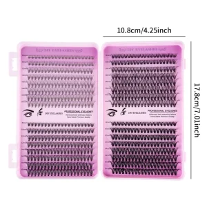 Princess Shiyu Handmade High capacity Eyelash Book DIY Single Cluster Natural Thick 3D Segmented False Eyelashes