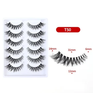 Princess Shiyu Private Label Natural Long Synthetic Hair Black Cotton Band Handmade Hybrid 3D 5D Volume 6D 8D False Eyelashes