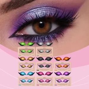 Private Brand Custom Eye Shadow Eyelash Patch Beginner Eye Makeup Tool Portable Highlighter Eye Stickers for Spicy Girls