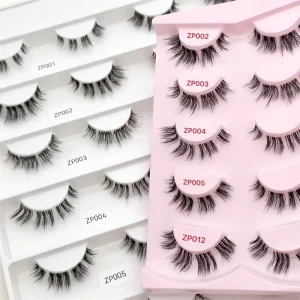 Private Label 05 Eyelash Extension Diy Cluster Lash 3D 8D D Curl Lashes Segments Thin Band Faux Mink Individual Eyelash