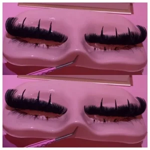 Private Label 100% Real Mink Hair Full Strip Eyelashes Fluffy Lash Strips With Spikes Extensions Bulk Lashes