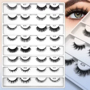 Private Label 3D Degradable Faux Mink False Vegan Eco Friendly Plant Fiber 25 MM Full Strip Eyelashes With Custom Packing