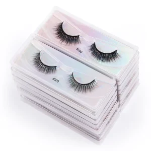 Private Label 3D False Mink Lashes Fluffy Faux Eyelash Natural Long Strip Lashes OEM ODM Makeup Use