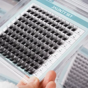 Private Label 3D Lash Clusters Kit Premade Volume Fans OEM ODM Segmented Color Eyelashes Diy Eyelash Extension Kits