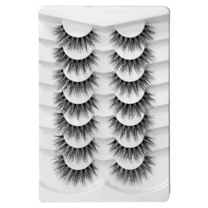 Private Label 3D Lashes Thick Dramatic Volume Handmade Synthetic Hair Reusable False Eyelashes Pairs Custom Logo