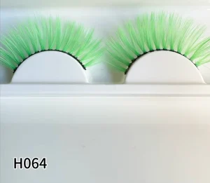 Private Label 3D Mink Fur Synthetic Hair False Eyelashes Natural Long Color Dramatic Colorful Lashes in Box Model