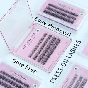 Private Label 3D Segment No Glue Cluster Lashes Kit Customizable Packaging Cruelty Free Reusable PBT Material DIY Beauty