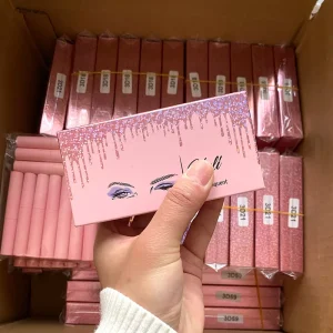 Private Label 3D and 5D Faux Mink Eyelashes Fluffy Natural Faux Mink Lashes with Packaging Box