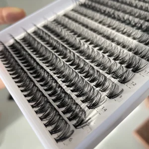 Private Label 3d Custom Logo Wispy Diy Eyelash Segmented Lash Private Label 3D Fluffy Volume Mink Lash Cluster Packaging Kit
