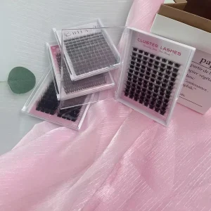 Private Label 3d Eye Lashes Vendor Fluffy Natural Faux Eyelash Cluster Kit Cluster Eyelashes