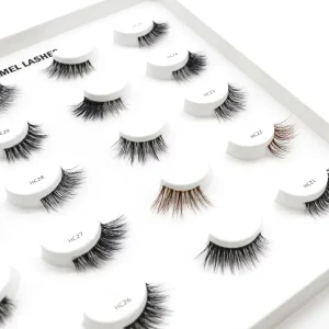 Private Label Anchor 18mm 25mm Faux Mink 3D Crisscross Corner Half Eyelashes Hand Crafted Plant Full Strip Eyelashes