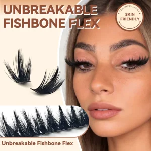 Private Label Built in Spiky Layer DIY Cluster Eyelashes 200D Wispy Volume PBT 10 18mm Segmented Fluffy False Vegan Lashes