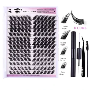 Private Label C D Cc Dd L M Curl Fluffy Lash Clusters Bulk Lash Diy Kit Cluster Lashes Kit