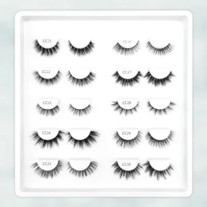 Private Label Cruelty Free New Material Plant Fiber Full Strip Eye Lashes Wispy Fluffy Faux 3D Fake False Eyelash