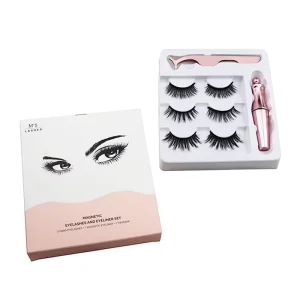 Private Label Custom Your Own Brand 3D Magnetic Eyelashes 5 Magnets
