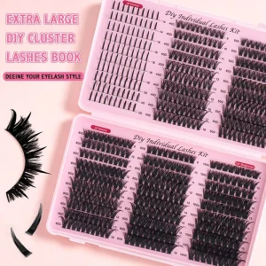 Private Label D Curl Natural Eyelash Clusters Fluffy Diy Eyelash Extension Kit Lash Clusters