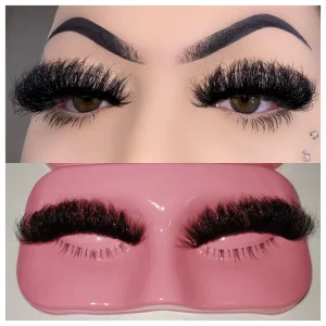 Private Label D Curl Russian Strip Mink Eyelashes Vendors Natural 3D 25MM Fluffy Lashes