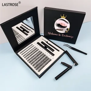 Private Label DIY Cluster Eyelash Extensions Lash Natural Lash Clusters C Curl Lash Clusters Diy Eyelash Extensions Kit