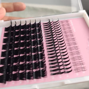 Private Label DIY Cluster Lash Spiked Eyelash Clusters Premium Fan Eyelashes