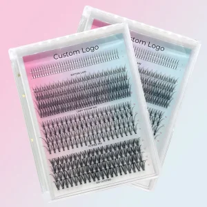 Private Label DIY Cluster Lash Spiked Eyelash Clusters Premium Fan Eyelashes
