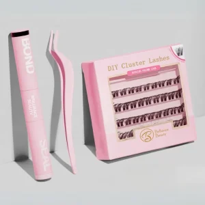 Private Label DIY Cluster Lashes Curl Segmented Eyelashes Clusters Custom Lash Boxes DIY Lash Extension Kit