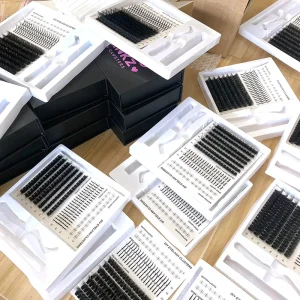 Private Label DIY Cluster Lashes Segmented Eyelash Extensions Natural Fluffy Wispy 3D Volume Individual Lashes