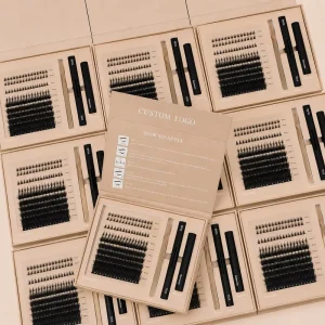 Private Label DIY Lash Extension Kit for False Eyelashes Spike Lash Cluster Handmade Volume 6D 20D 12 Rows Wispy