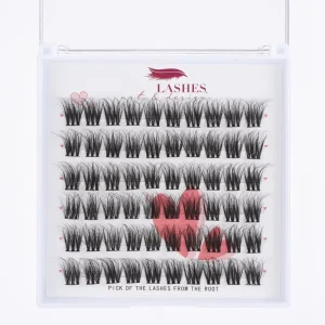 Private Label DIY Segment Lashes Cluster Kit Faux Mink Individual Eyelashes Cluster Eyelashes Vendor for Fan Eyes