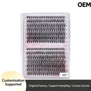 Private Label DIY Segment Lashes Clusters Spike Lash Cluster Kit Thin Band DIY Cluster Eyelashes With Bottom